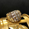 6ctw Baguette Cut White Sapphire Vintage Cocktail Ring