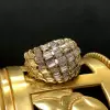 6ctw Baguette Cut White Sapphire Vintage Cocktail Ring