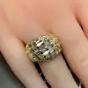 6ctw Baguette Cut White Sapphire Vintage Cocktail Ring