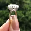 6ct Cushion Cut European Shank Classic Engagement Ring