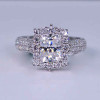 4ct Radiant Cut Three-Pieces Vintage Lace Wedding Ring Set