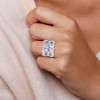 4ct Radiant Cut Three-Pieces Vintage Lace Wedding Ring Set