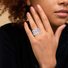 4ct Radiant Cut Three-Pieces Vintage Lace Wedding Ring Set