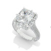 4ct Radiant Cut Three-Pieces Vintage Lace Wedding Ring Set