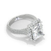 4ct Radiant Cut Three-Pieces Vintage Lace Wedding Ring Set