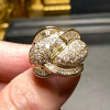 6ctw Round and Baguette Cut Vintage Bypass Cocktail Ring