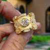 2ct Round Cut Sandblasted Vintage Cocktail Ring