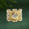 2ct Round Cut Sandblasted Vintage Cocktail Ring