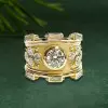 2ct Round Cut Sandblasted Vintage Cocktail Ring