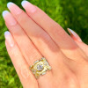 2ct Round Cut Sandblasted Vintage Cocktail Ring