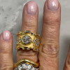 2ct Round Cut Sandblasted Vintage Cocktail Ring