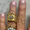 2ct Round Cut Sandblasted Vintage Cocktail Ring