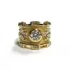 2ct Round Cut Sandblasted Vintage Cocktail Ring