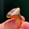 6ct Emerald Cut White Sapphire Sandblasted Engagement Ring