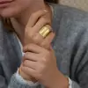 Micro-paved Satin Finish Matte Bold Cocktail Ring