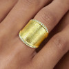 Micro-paved Satin Finish Matte Bold Cocktail Ring