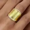 Micro-paved Satin Finish Matte Bold Cocktail Ring