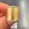 Micro-paved Satin Finish Matte Bold Cocktail Ring