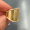 Micro-paved Satin Finish Matte Bold Cocktail Ring