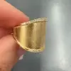 Micro-paved Satin Finish Matte Bold Cocktail Ring