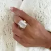 8.4ct Radiant Cut Wide Shank Engagement Ring