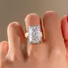 8.4ct Radiant Cut Wide Shank Engagement Ring