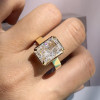 8.4ct Radiant Cut Wide Shank Engagement Ring