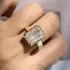 8.4ct Radiant Cut Wide Shank Engagement Ring