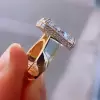 8.4ct Radiant Cut Wide Shank Engagement Ring