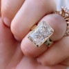 8.4ct Radiant Cut Wide Shank Engagement Ring