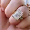 8.4ct Radiant Cut Wide Shank Engagement Ring