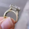 8.4ct Radiant Cut Wide Shank Engagement Ring
