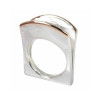 5ct Round Cut Two Tone Modern Engagement Ring