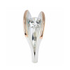 5ct Round Cut Two Tone Modern Engagement Ring