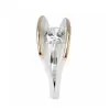 5ct Round Cut Two Tone Modern Engagement Ring