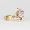3ct Radiant Cut Lyric Pink Sapphire Modern Ring