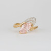 1.5ct Marquise Cut Pink Sapphire Modern Wedding Ring Set
