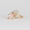 1.5ct Marquise Cut Pink Sapphire Modern Wedding Ring Set