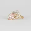 1.5ct Marquise Cut Pink Sapphire Modern Wedding Ring Set