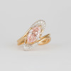 1.5ct Marquise Cut Pink Sapphire Modern Wedding Ring Set