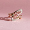 1.5ct Marquise Cut Pink Sapphire Modern Wedding Ring Set