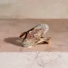 1.5ct Marquise Cut Pink Sapphire Modern Wedding Ring Set