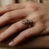 1.5ct Marquise Cut Pink Sapphire Modern Wedding Ring Set