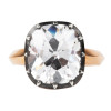 5.6ct Cushion Cut White Sapphire Vintage Engagement Ring