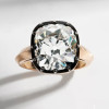 5.6ct Cushion Cut White Sapphire Vintage Engagement Ring