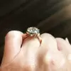 5.6ct Cushion Cut White Sapphire Vintage Engagement Ring