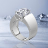 5.8ct Oval Cut White Sapphire Simple Classic Engagement Ring