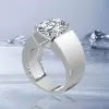 5.8ct Oval Cut White Sapphire Simple Classic Engagement Ring