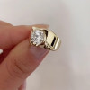 3ct Round Cut White Sapphire Bypass Engagement Ring