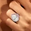 9.3ct Pear Cut Allover Paved Pink Sapphire Cocktail Ring